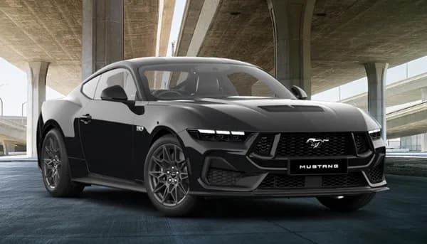 Mustang GT exterior in Absolute Black paint colour option