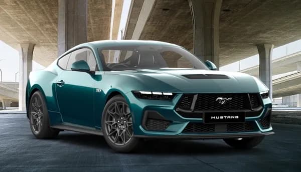 Mustang GT exterior in Adriatic Blue paint colour option