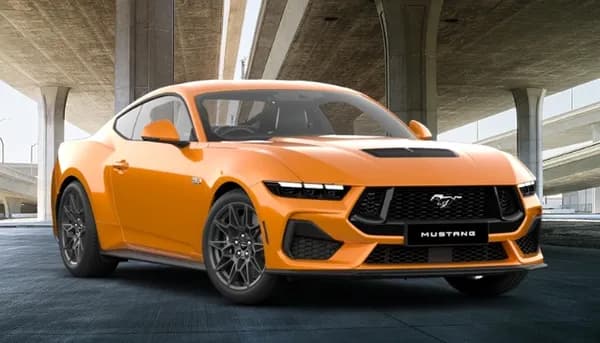 Mustang GT exterior in Orange Fury paint colour option