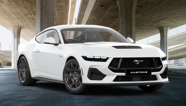 Mustang exterior in Oxford White paint colour option
