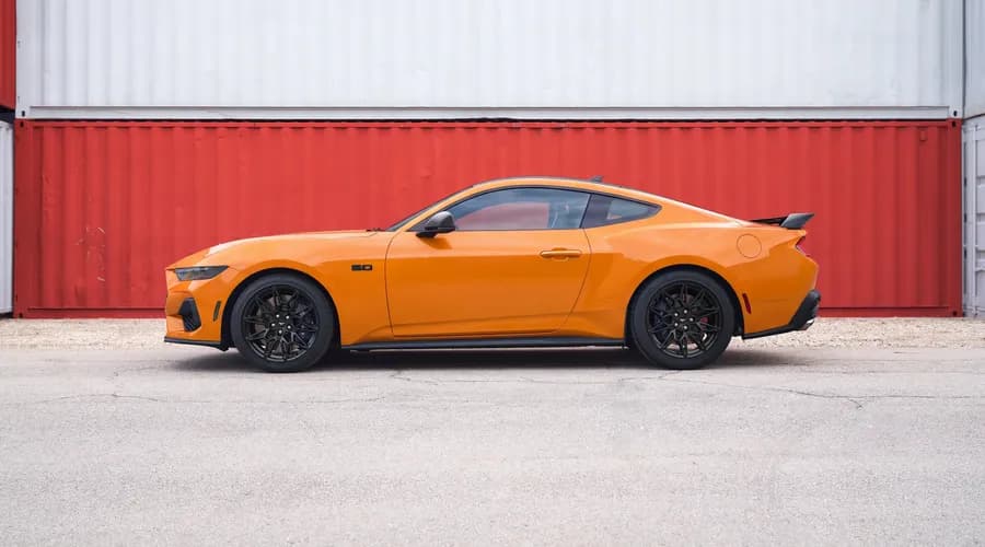 Mustang GT Nite Pony side profile in Orange Fury