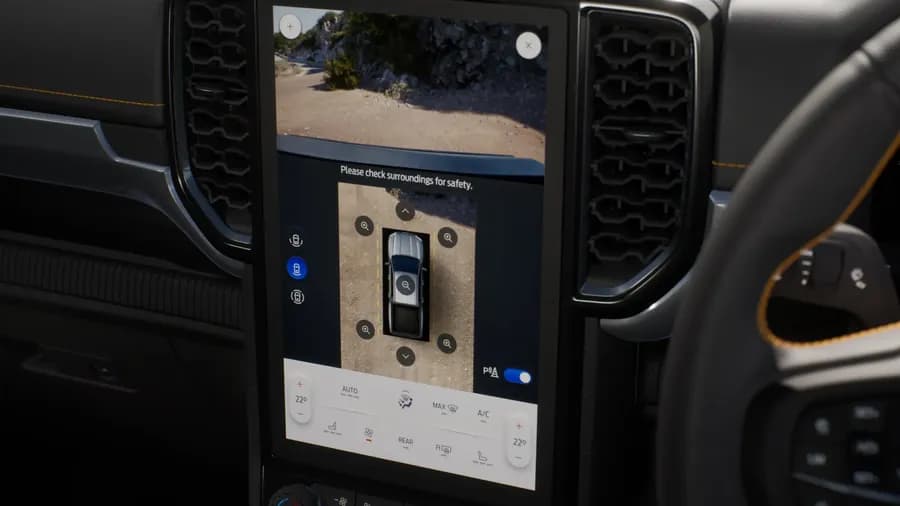 Ford Ranger 360-degree camera display — Next Level Ranger gallery