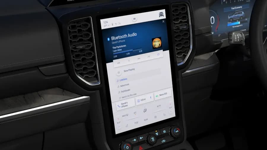Ford Ranger SYNC4 dashboard display — Next Level Ranger gallery
