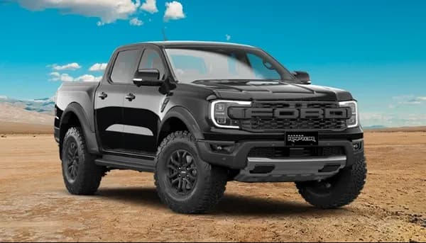 Ranger Raptor exterior in Absolute Black paint colour option