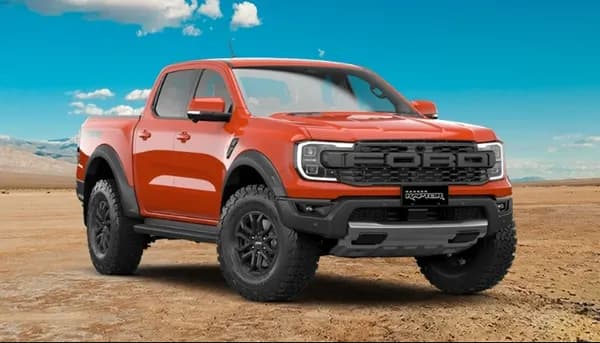 Ranger Raptor exterior in Code Orange paint colour option