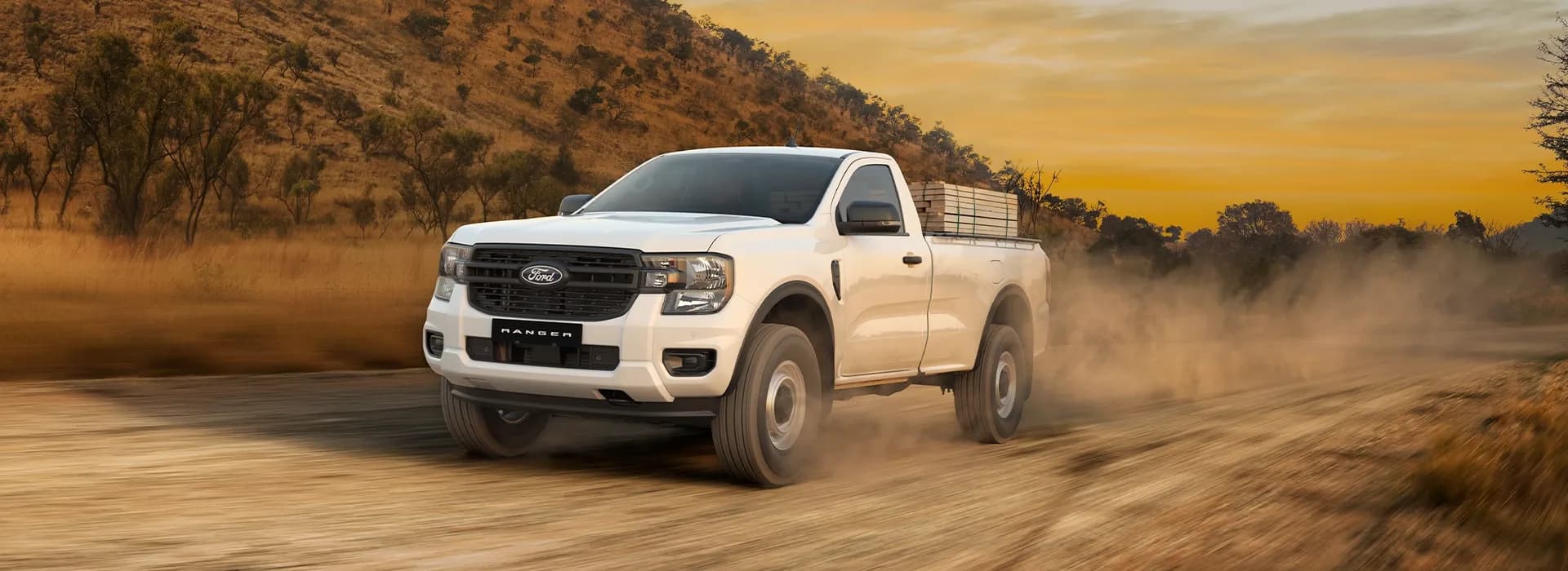 Ford Ranger Single Cab commercial bakkie hero banner — Eagle Ford