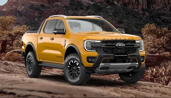 Ranger Wildtrak X exterior in Cyber Orange paint colour option