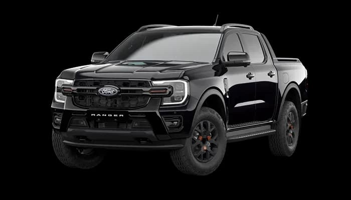 Ranger XLT exterior in Agate Black paint colour option