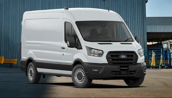 Transit Van exterior in Frozen White paint colour option