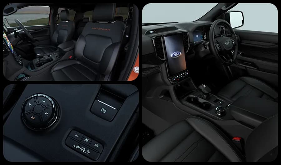 Next Level Ranger premium cabin interior — Ford feature and technology highlight